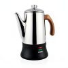 Electric Coffee Percolator APOXCON 8 Cup Stainless Steel Wood Handle-2