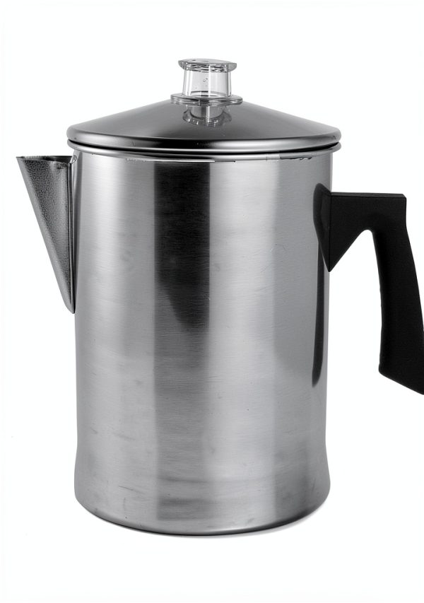 MIRRO Aluminum Stove Top Percolator 9 Cup Silver Home Camping-0