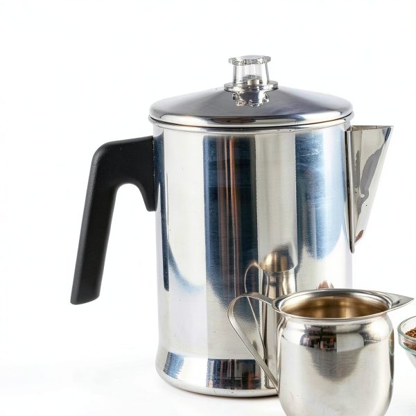 MIRRO Aluminum Stove Top Percolator 9 Cup Silver Home Camping-2
