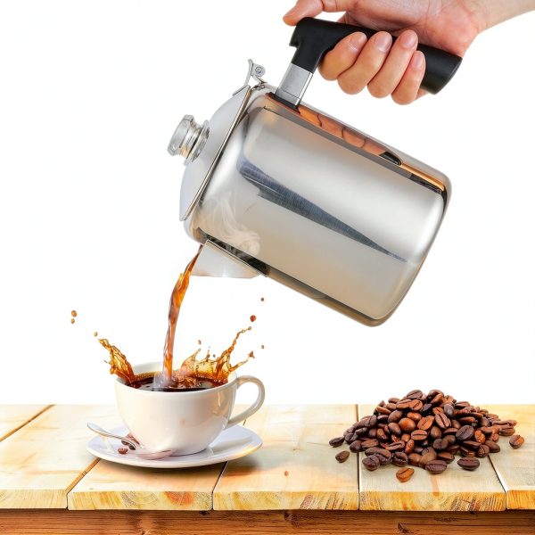 Stovetop Coffee Percolator 8-Cup Stainless Steel by Cook N Home-2