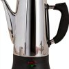 12-Cup Electric Coffee Percolator Fox Valley Traders Stainless Steel-0