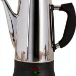 12-Cup Electric Coffee Percolator Fox Valley Traders Stainless Steel-0
