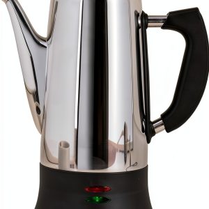 12-Cup Electric Coffee Percolator Fox Valley Traders Stainless Steel-0