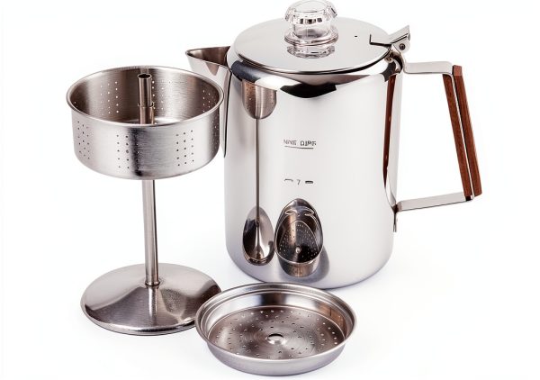 Norpro Stainless Steel 9-Cup Percolator Electric Stovetop Compatible-2
