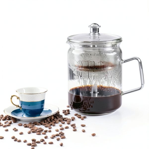 Glass Coffee Percolator VERDETECH Non-Electric Borosilicate Nonna-2